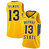 Murray State Racers 13 Devin Gilmore Yellow College Basketball Jersey Dzhi,baseball caps,new era cap wholesale,wholesale hats